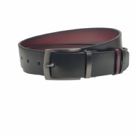 Curea barbati eleganta, din piele eco premium, latime 3.5 cm, negru - CK193N